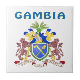 Gambia vapensköld kakelplatta