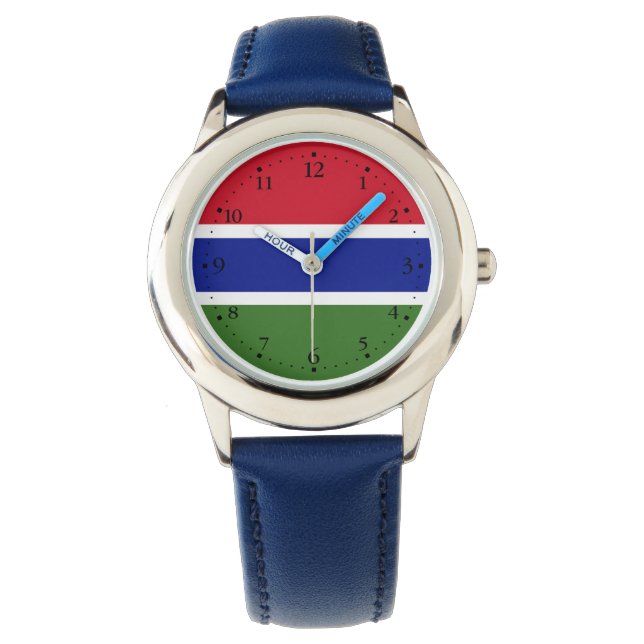 Gambiaflagga Armbandsur (Framsida)