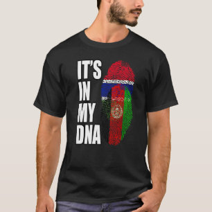 Gambian och Afghan Mix Dna Flagga Heritage T Shirt