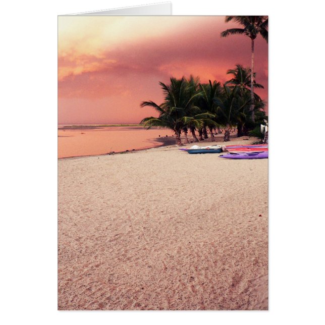 gambiansolnedgång hälsningskort (Framsidan)