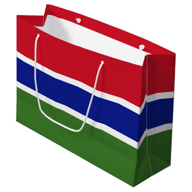 Gambias flagga (Framsidan Vinklad)