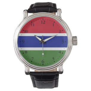 Gambias flagga armbandsur