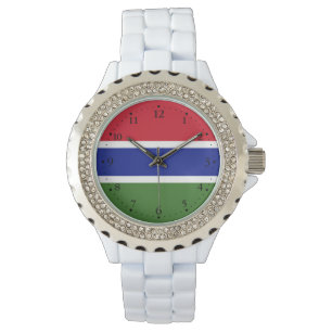 Gambias flagga armbandsur