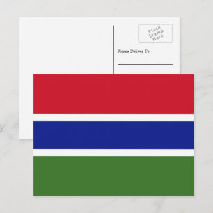 Gambias flagga, Flagga av Gambia Vykort