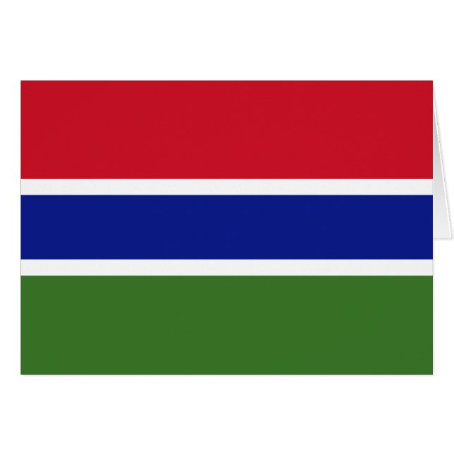 Gambias flagga hälsningskort (Framsidan Horizontal)