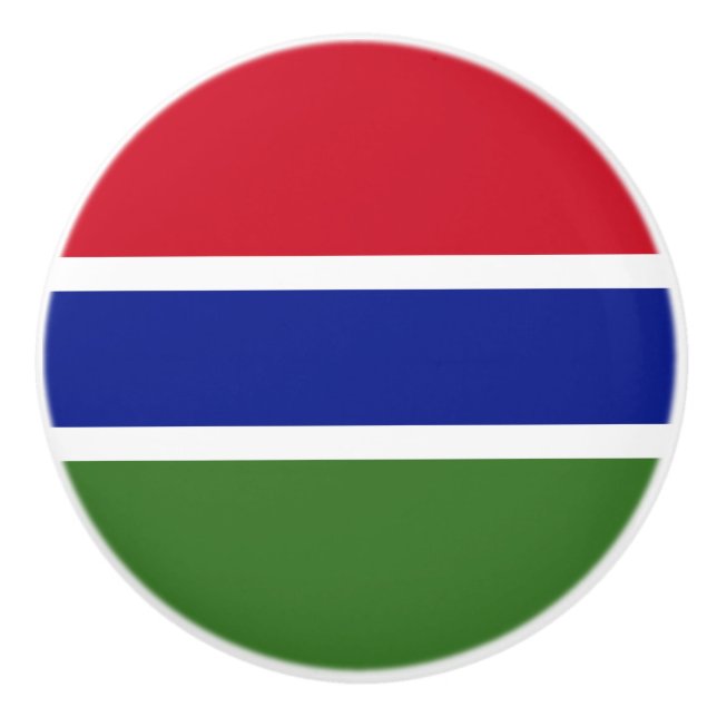 Gambias flagga knopp (Framsidan)
