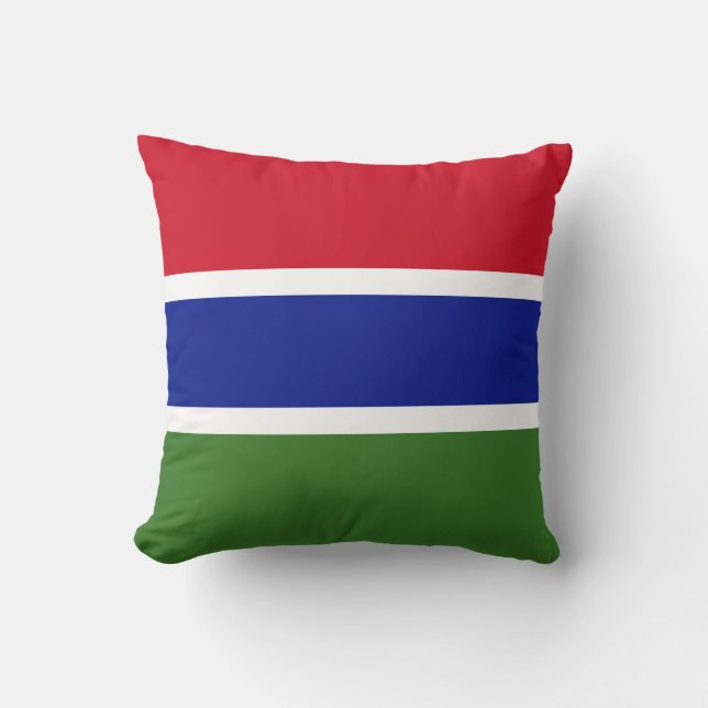 Gambias flagga kudde (Framsida)