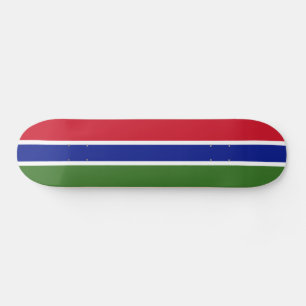 Gambias flagga mini skateboard bräda 18,5 cm