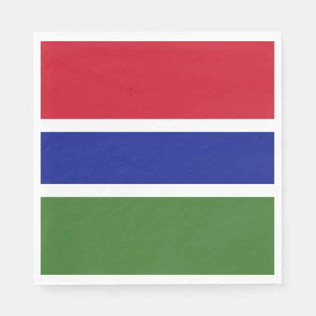 Gambias flagga pappersservett (Framsidan)