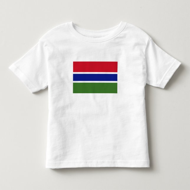 Gambias flagga t shirt (Framsida)