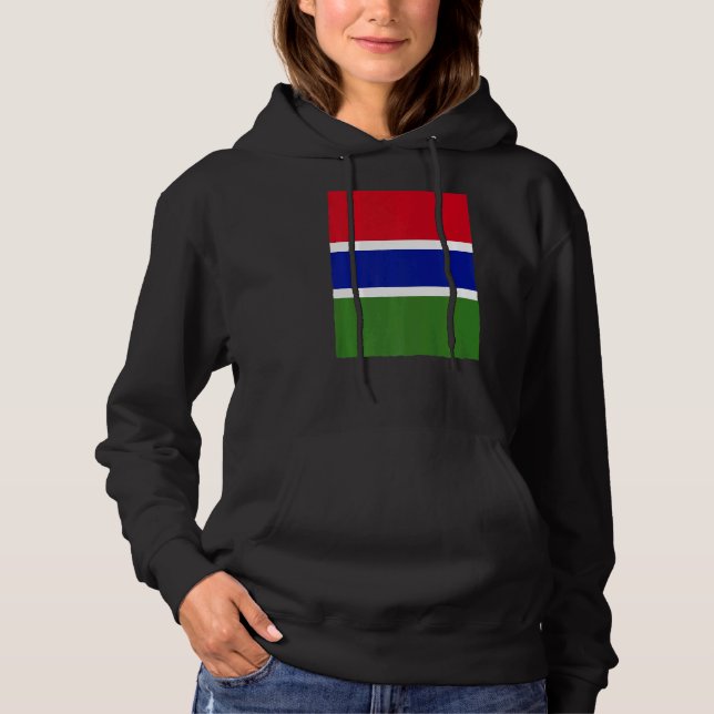 Gambias nationella Flagga T Shirt (Framsida)
