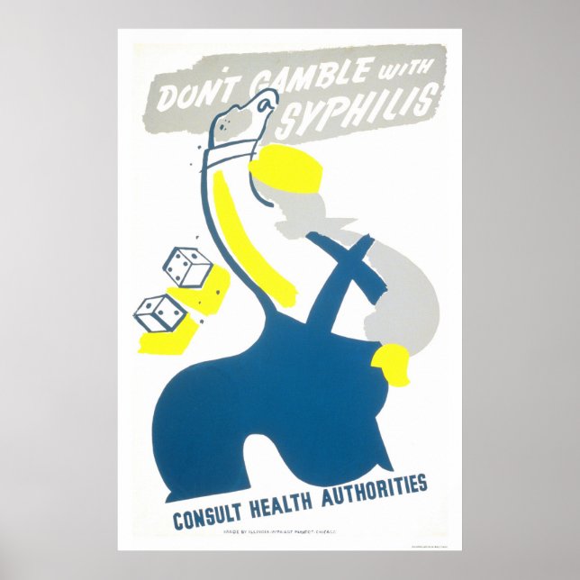 Gamble Syfililis 1940 WPA Poster (Framsidan)