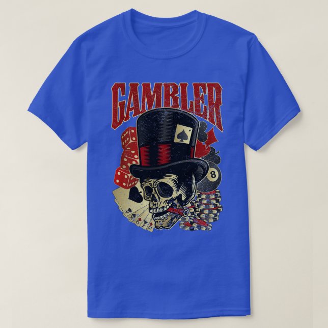 Gambler skull t shirt (Design framsida)