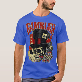 Gambler skull t shirt
