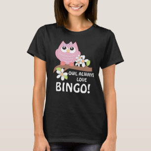 Gambling Bingo Uggla-kvinnans t-shirt
