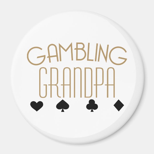 Gambling Grandpa Magnet (Framsidan)
