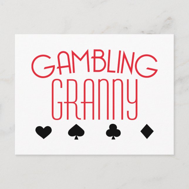 Gambling Granny Vykort (Framsida)