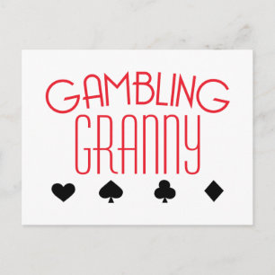 Gambling Granny Vykort