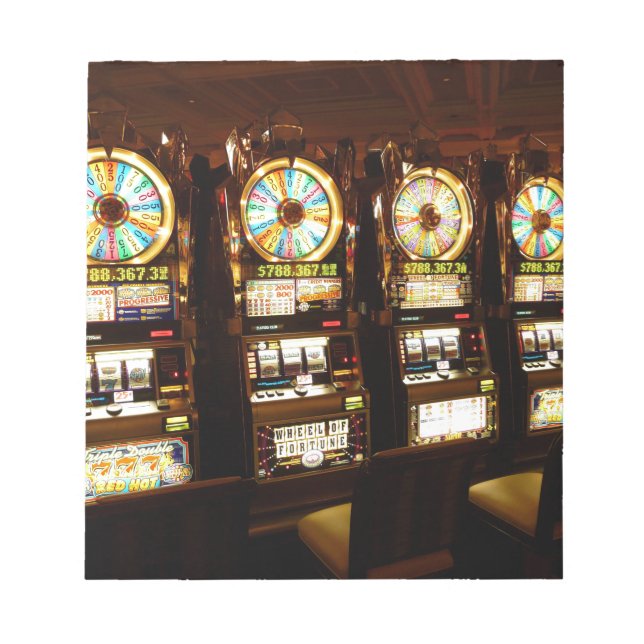 Gambling Maskin One beväpnade Bandit Money Las Veg Anteckningsblock (Framsida)