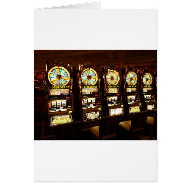 Gambling Maskin One beväpnade Bandit Money Las Veg Hälsningskort (Framsidan)