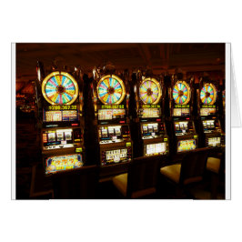 Gambling Maskin One beväpnade Bandit Money Las Veg Hälsningskort