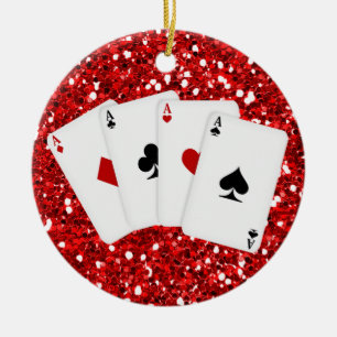 Gambling - Vegas Julgransprydnad Keramik