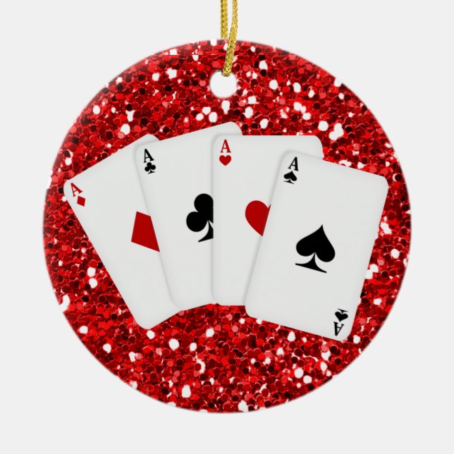 Gambling - Vegas Julgransprydnad Keramik (Framsidan)