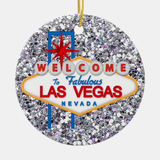 Gambling - Vegas Julgransprydnad Keramik (Framsidan)