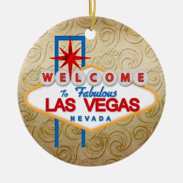 Gambling - Vegas Julgransprydnad Keramik (Framsidan)