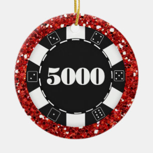 Gambling - Vegas Julgransprydnad Keramik