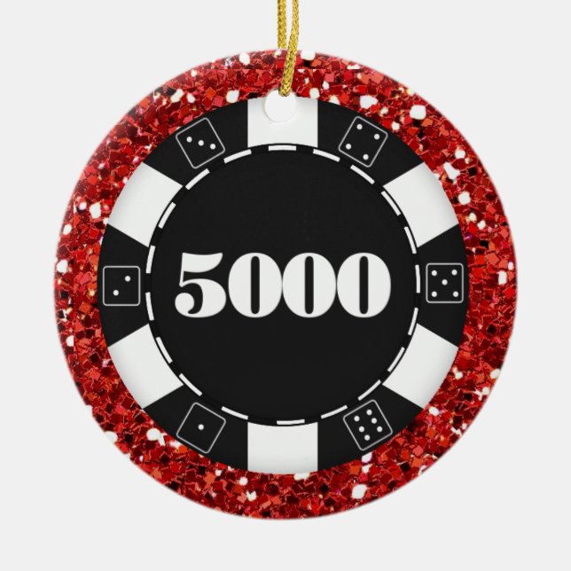 Gambling - Vegas Julgransprydnad Keramik (Framsidan)