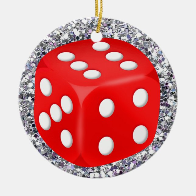 Gambling - Vegas Julgransprydnad Keramik (Framsidan)
