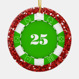 Gambling - Vegas Julgransprydnad Keramik