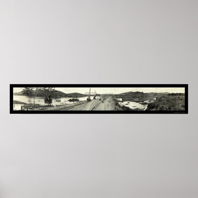 Gamboa Dike Panama Photo 1913 Poster (Framsidan)
