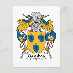 Gamboa familjvapensköld vykort