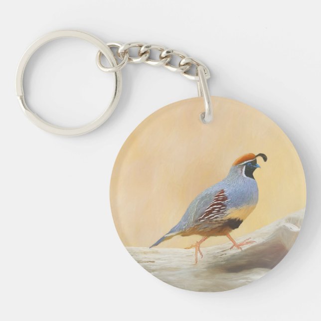 Gambrel's Quail Painting Original Bird Art (Framsidan)