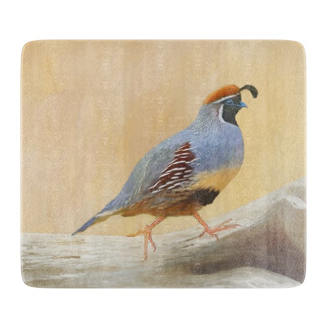 Gambrel's Quail Painting Original Bird Art (Framsidan)