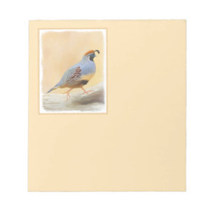 Gambrel's Quail Painting Original Bird Art Anteckningsblock