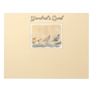 Gambrel's Quail Painting Original Bird Art Anteckningsblock