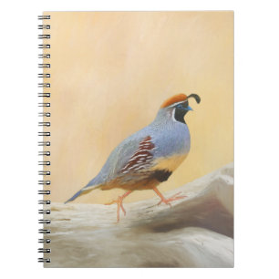 Gambrel's Quail Painting Original Bird Art Anteckningsbok