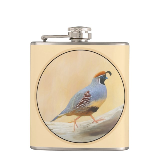 Gambrel's Quail Painting Original Bird Art Fickplunta (Framsidan)