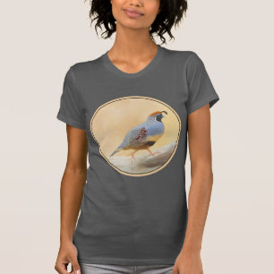 Gambrel's Quail Painting Original Bird Art T Shirt