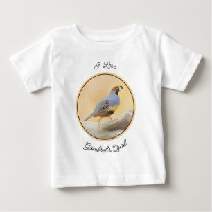 Gambrel's Quail Painting Original Bird Art T Shirt