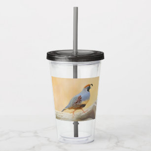 Gambrel's Quail Painting Original Bird Art Take Away Mugg