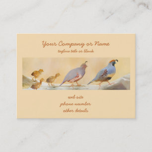 Gambrel's Quail Painting Original Bird Art Visitkort