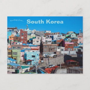 Gamcheon kulturby Busan Sydkorea Vykort