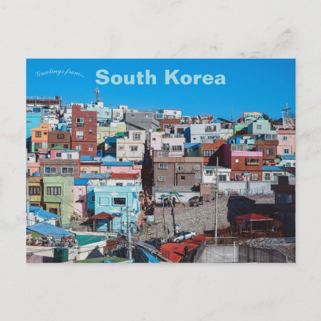 Gamcheon kulturby Busan Sydkorea Vykort (Framsida)