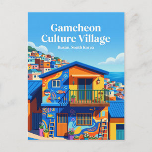 Gamcheon kulturby South Korea -> Gamcheon kulturby Vykort