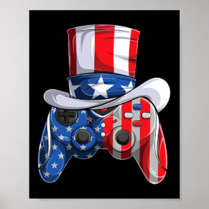 Game 4:e Julkontrollanten American Flagga Kids Boy Poster
