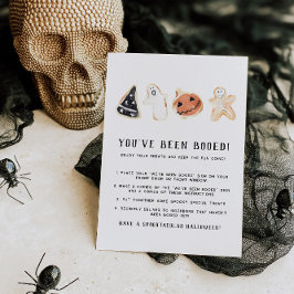 Game Boo-spelsignatur för Cute Halloween-spel Inbjudningar